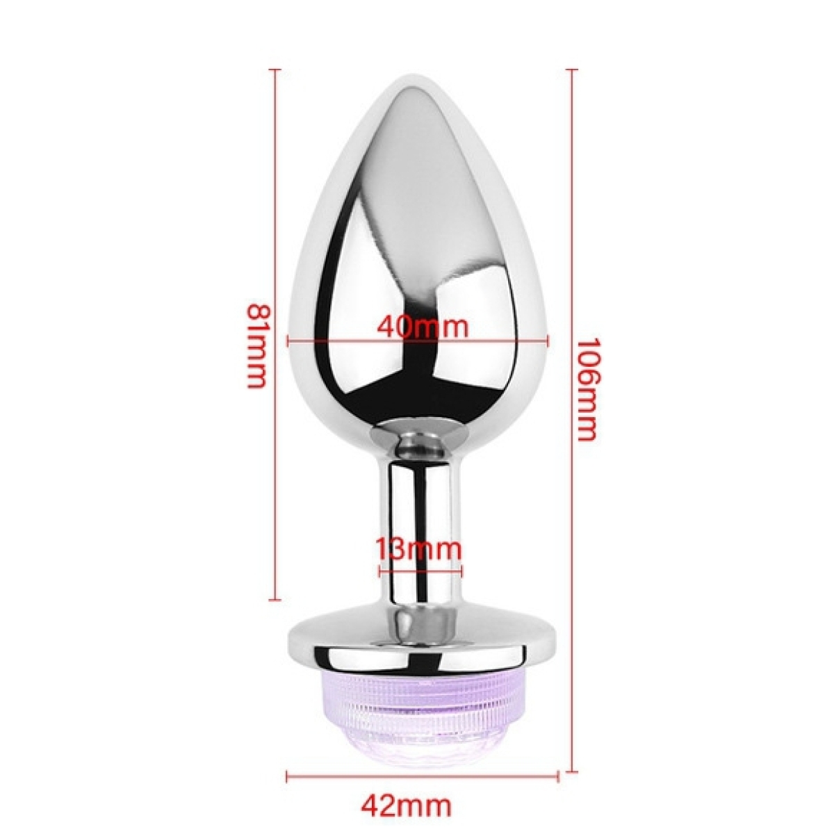 plug bijou lumineux light led l 8 x 4cm 5