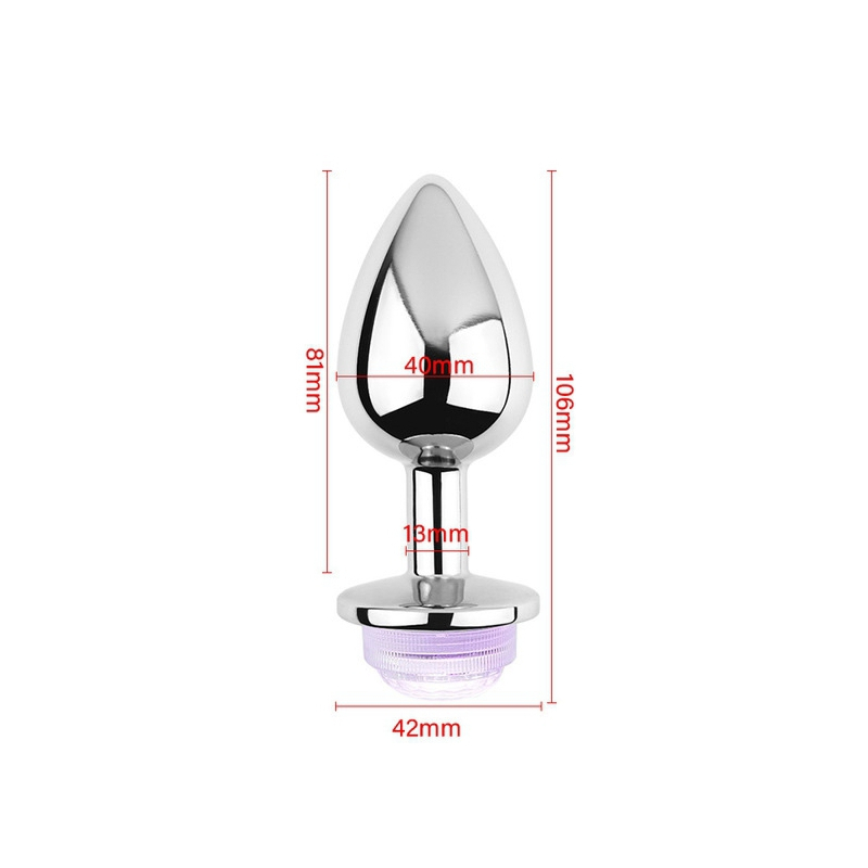 plug bijou lumineux light led l 8 x 4cm 5