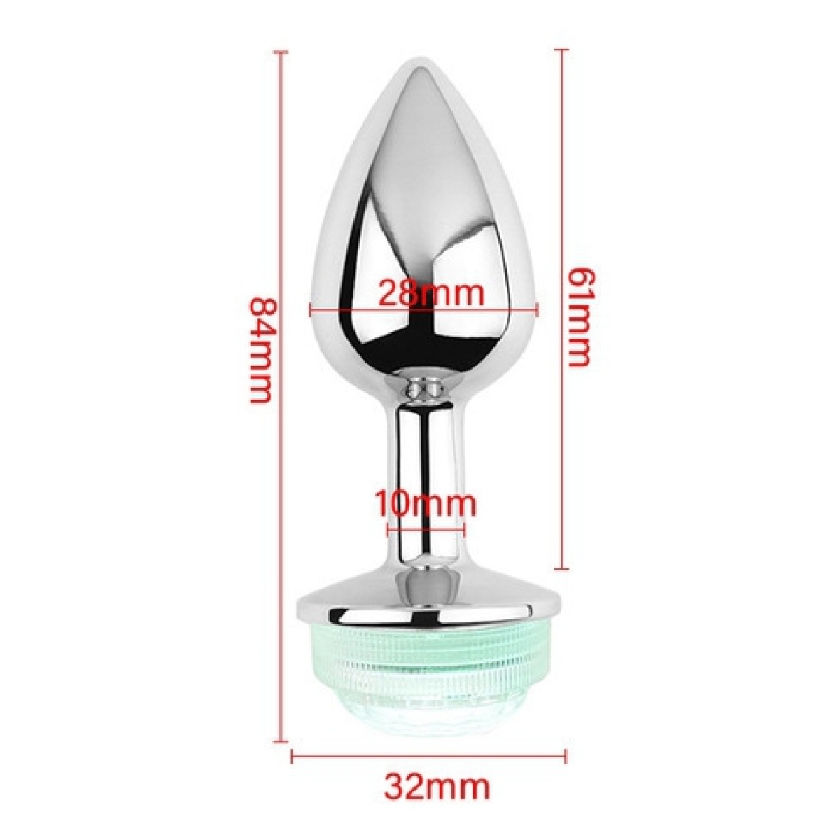 plug bijou lumineux light led s 6 x 27cm 4