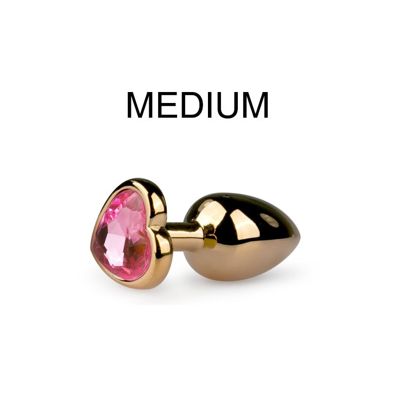 plug bijou or en coeur medium 71 x 32cm