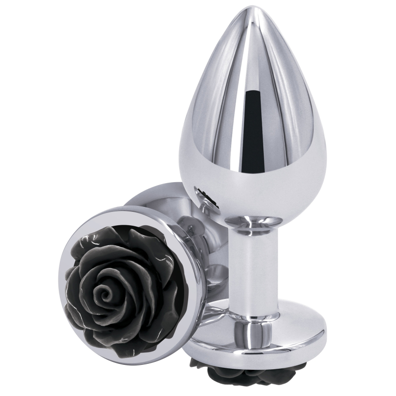 plug bijou rear m 7 x 34cm argente noir