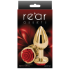 plug bijou rear m 7 x 34cm dore rouge 1
