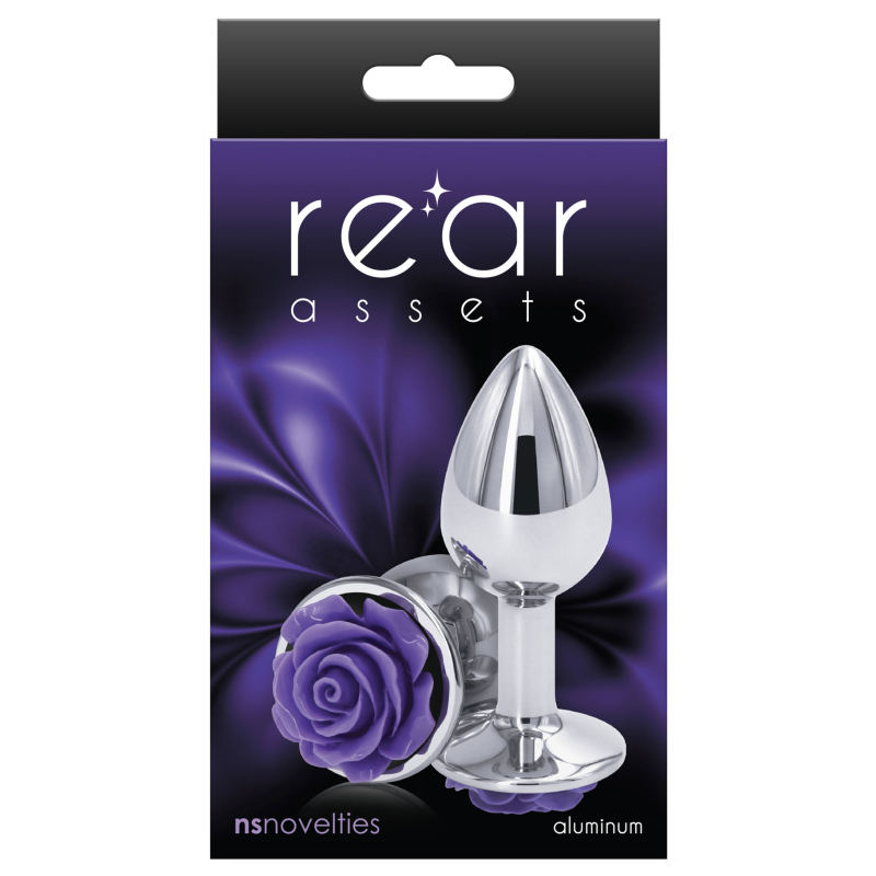plug bijou rear s 6 x 27cm argente violet 1