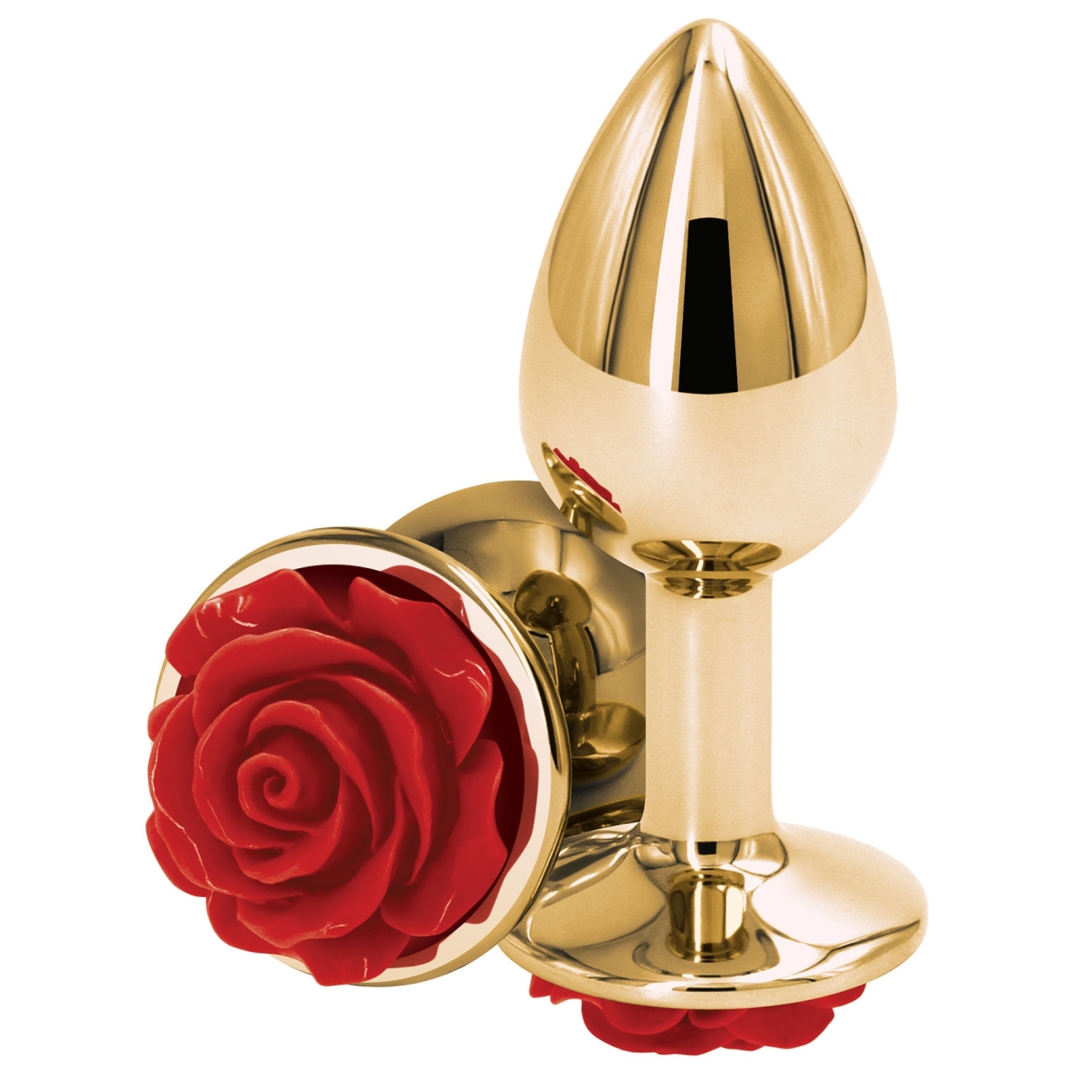 plug bijou rear s 6 x 27cm dore rouge