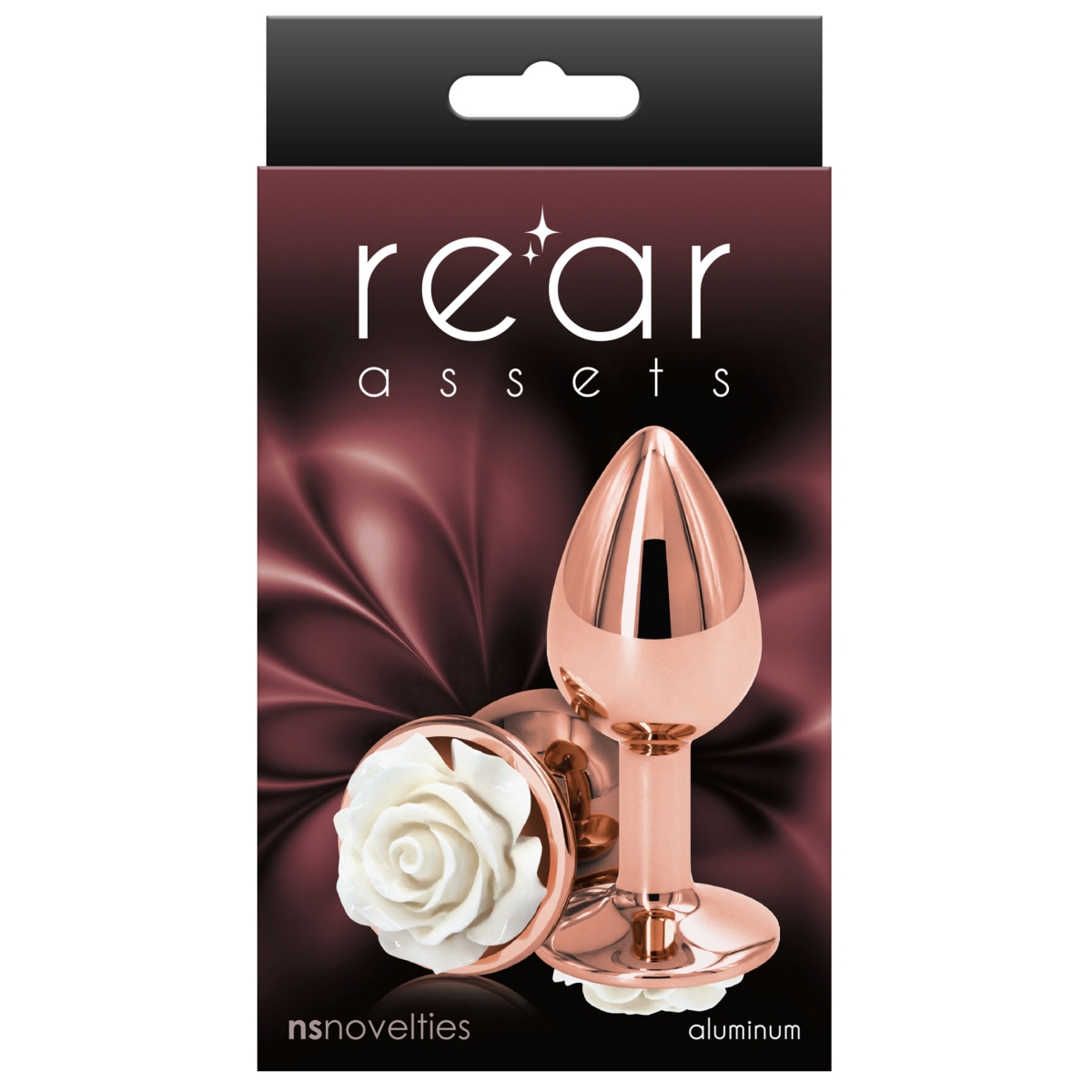 plug bijou rear s 6 x 27cm rose blanc 1