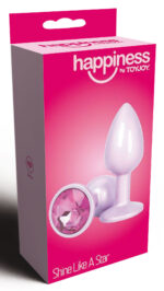 plug bijou shine like a star 6 x 27cm rose 1
