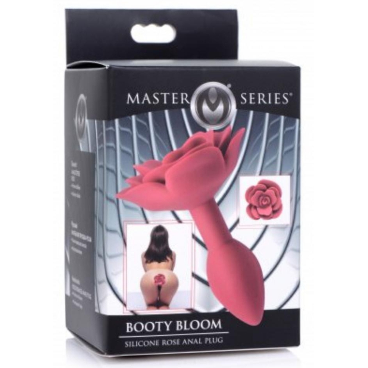 plug bijou silicone booty blum avec rose 75 x 3cm 1
