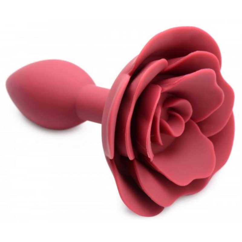 plug bijou silicone booty blum avec rose 75 x 3cm