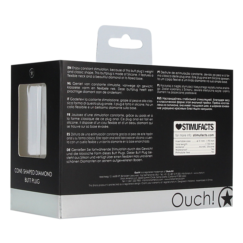 plug bijou silicone cone diamond 9 x 3 cm 7 scaled