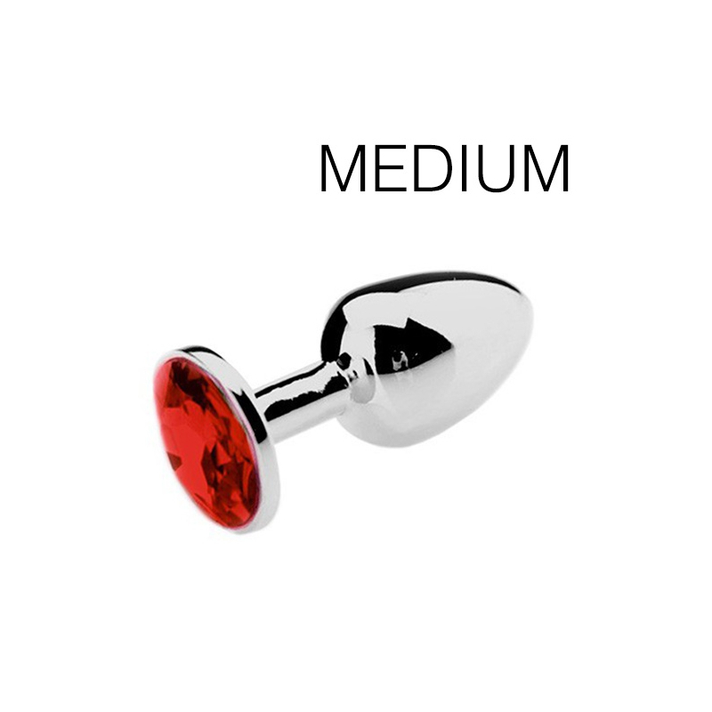 plug bijou spolly medium rouge 7 x 34cm