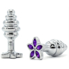 plug bijou star 65 x 28cm violet