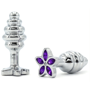 plug bijou star 65 x 28cm violet