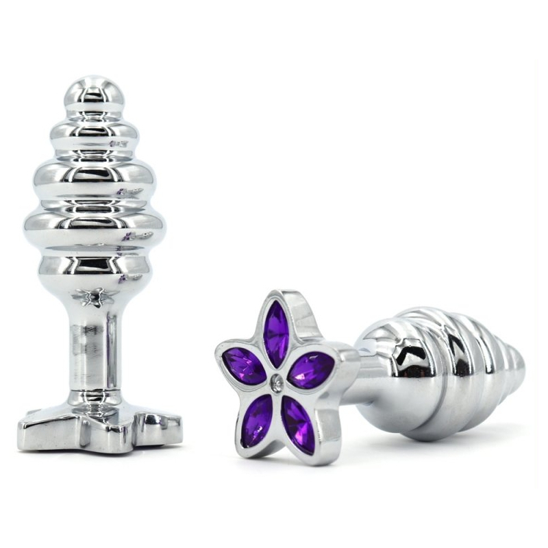 plug bijou star 65 x 28cm violet