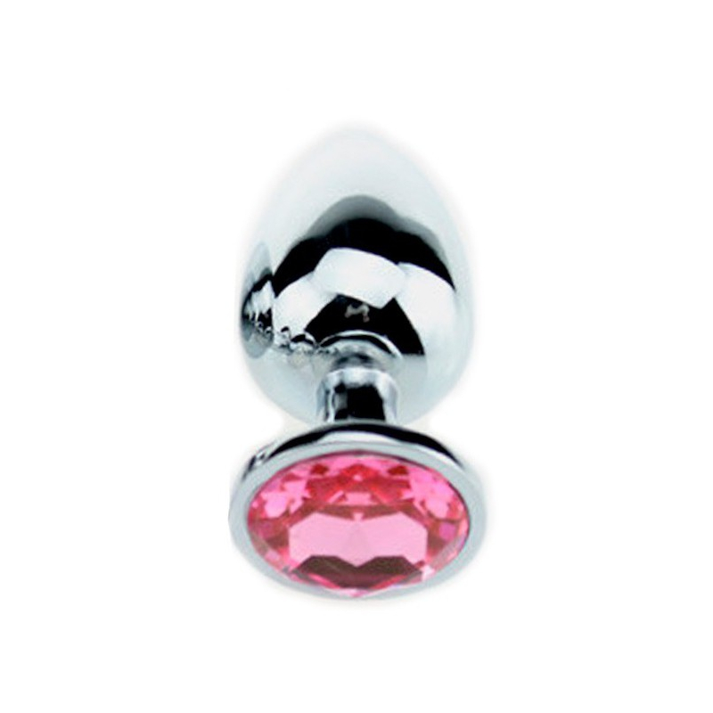 plug bijou strass rose large 8 x 4cm 1