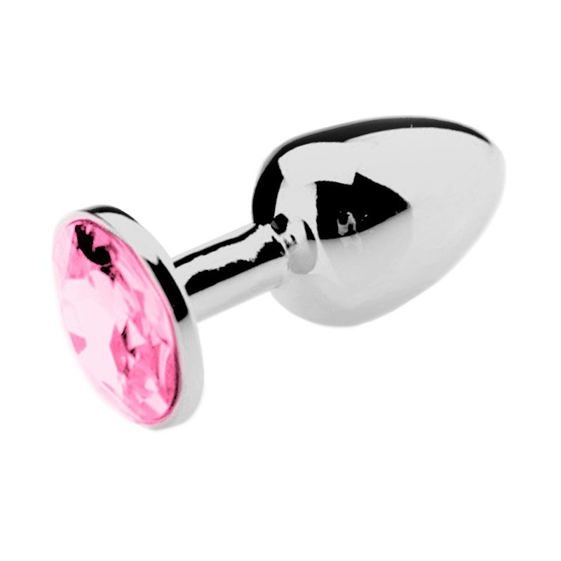 plug bijou strass rose large 8 x 4cm 2