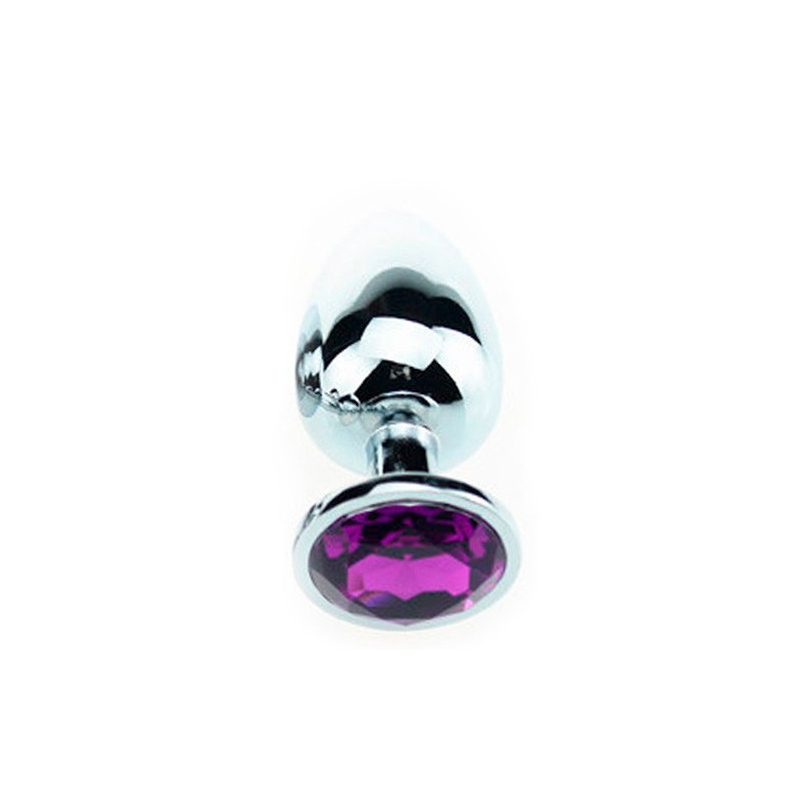 plug bijou strass violet medium 7 x 34cm 1
