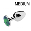 plug bijou vert 7 x 34 cm