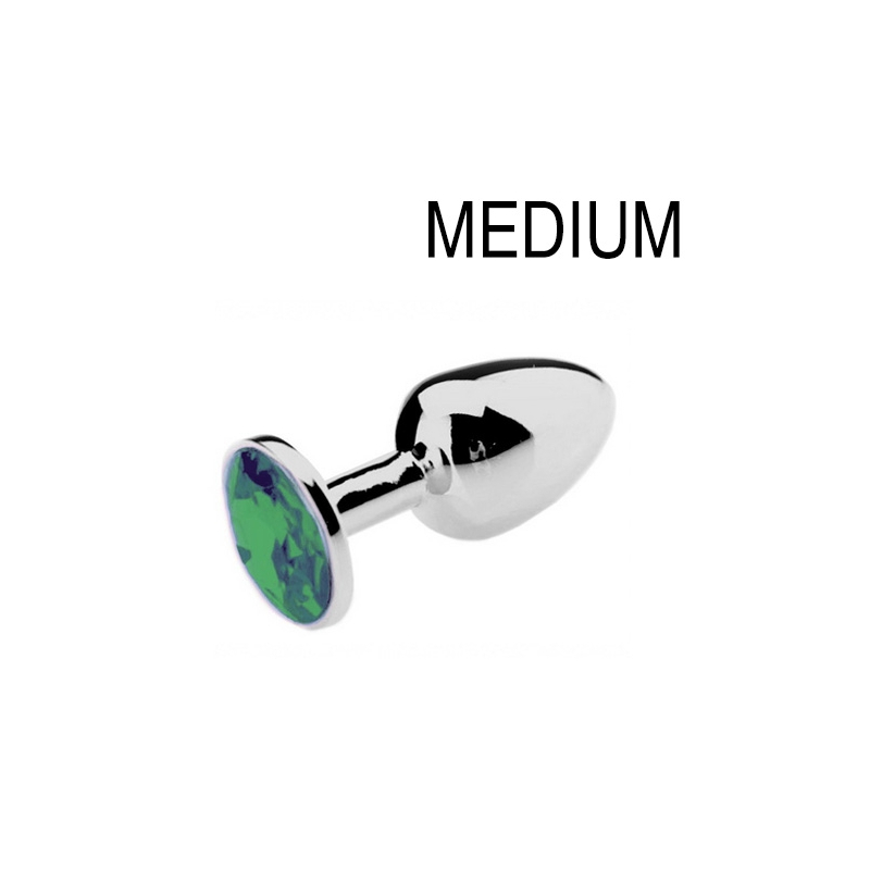 plug bijou vert 7 x 34 cm