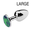 plug bijou vert 8 x 4 cm