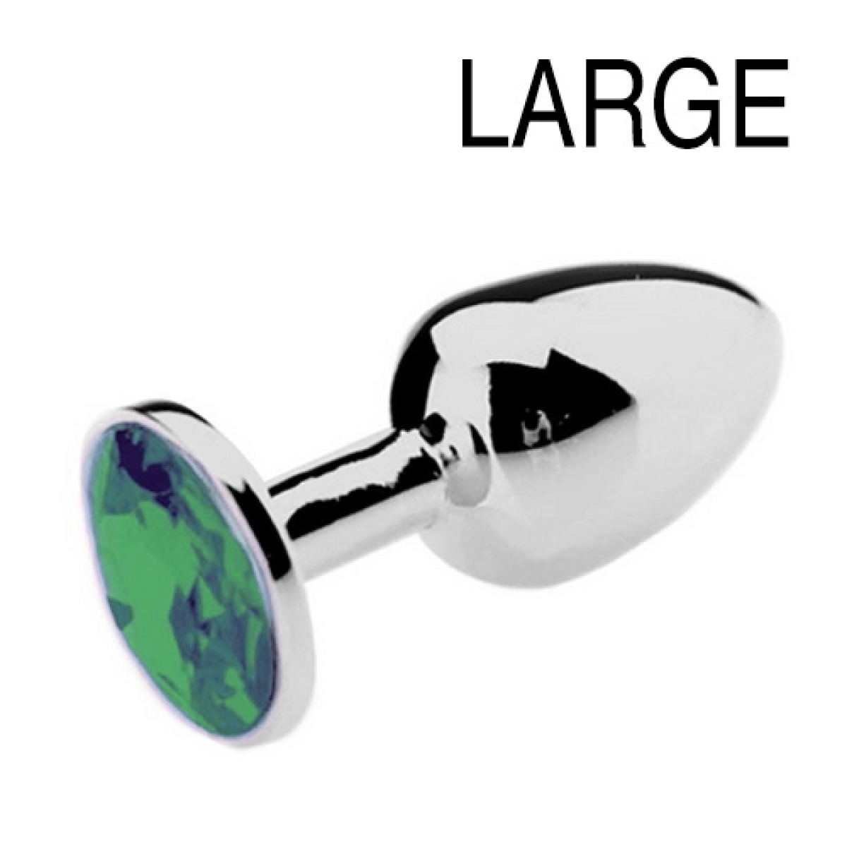 plug bijou vert 8 x 4 cm