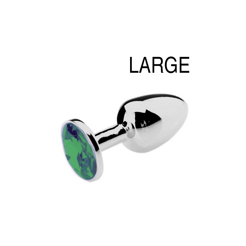 plug bijou vert 8 x 4 cm