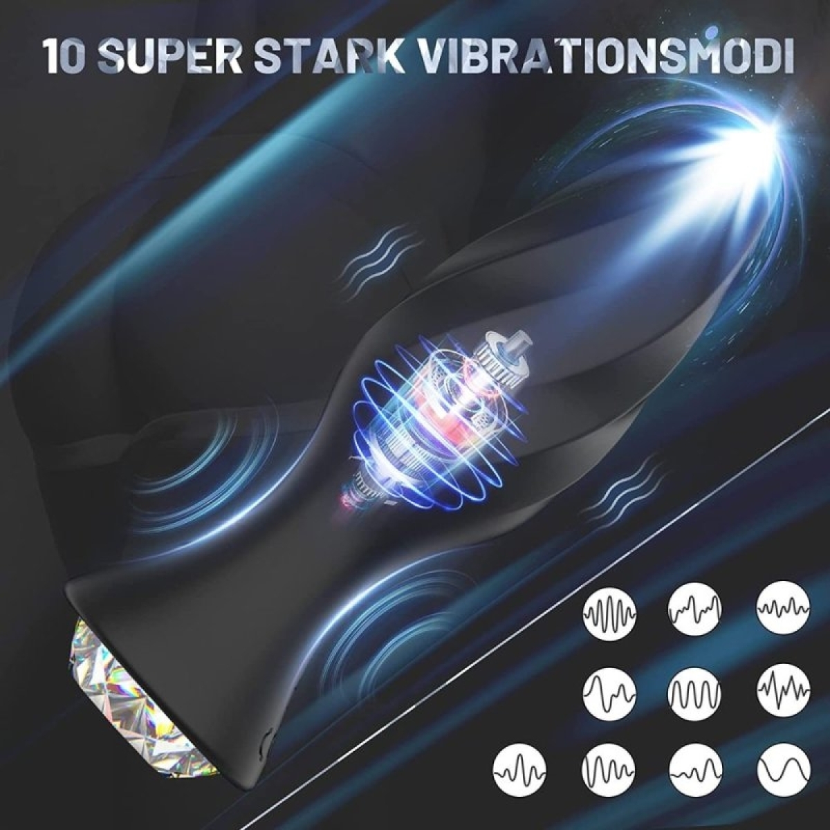 plug bijou vibrant jewervibe 10 x 35cm 1