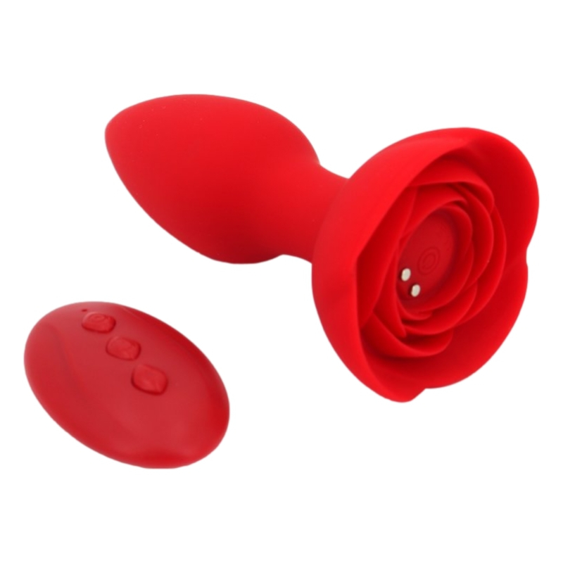 plug bijou vibrant rose 10 x 4cm