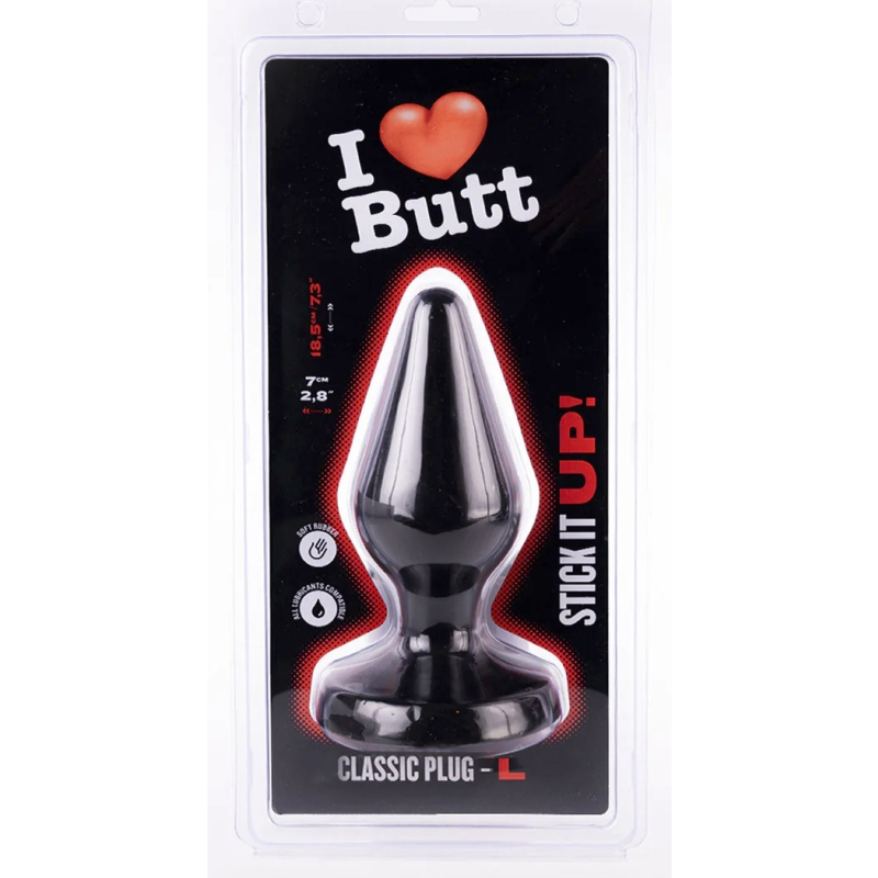 plug classic l i love butt 15 x 68 cm noir 1
