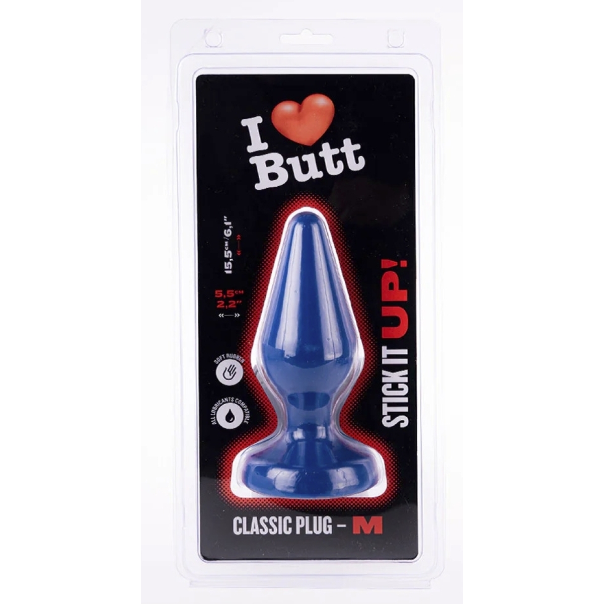 plug classic m i love butt 13 x 53 cm bleu 1