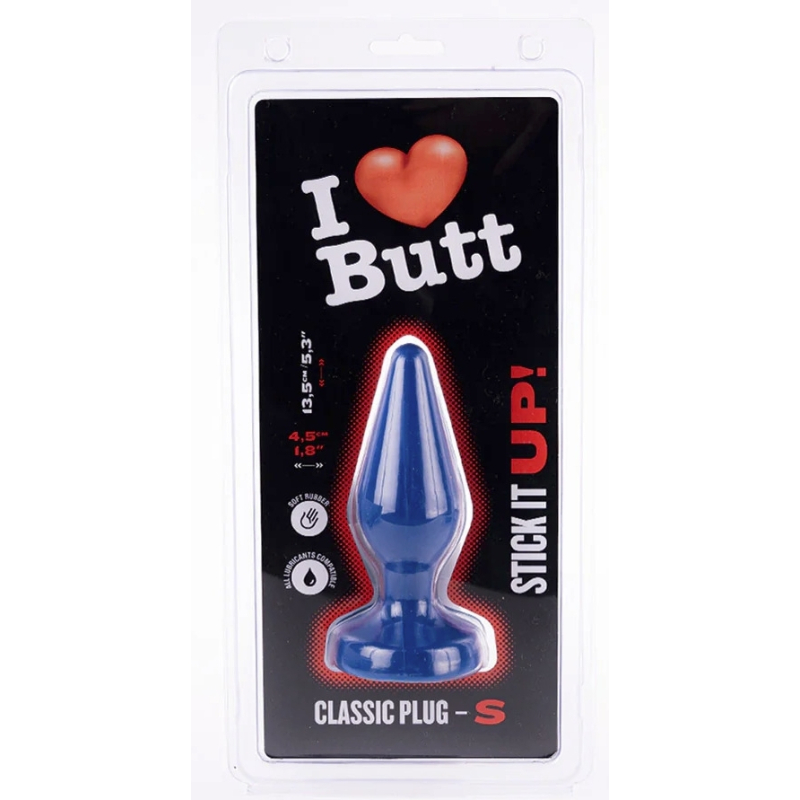 plug classic s i love butt 11 x 43 cm bleu 1