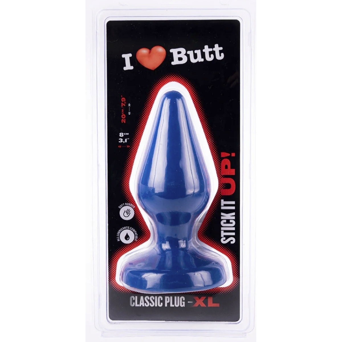 plug classic xl i love butt 17 x 75 cm bleu 1