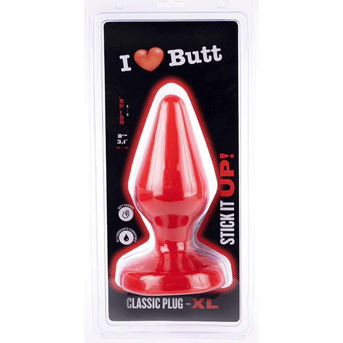 plug classic xl i love butt 17 x 75 cm rouge 1