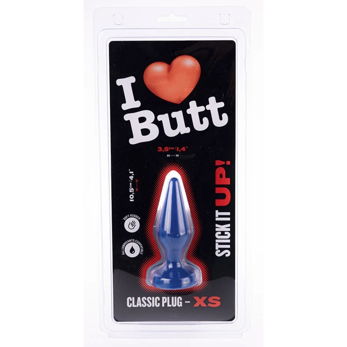 plug classic xs i love butt 9 x 3 cm bleu 1