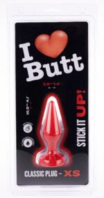 plug classic xs i love butt 9 x 3 cm rouge 1
