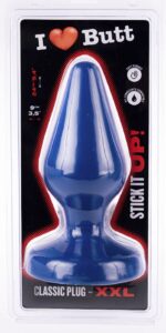 plug classic xxl i love butt 20 x 9 cm bleu 1
