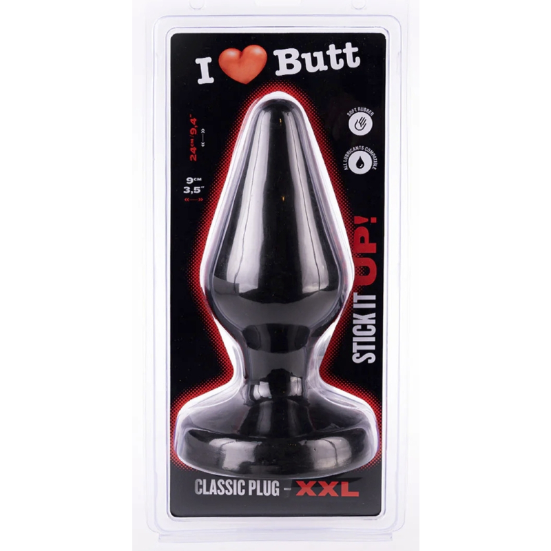 plug classic xxl i love butt 20 x 9 cm noir 1