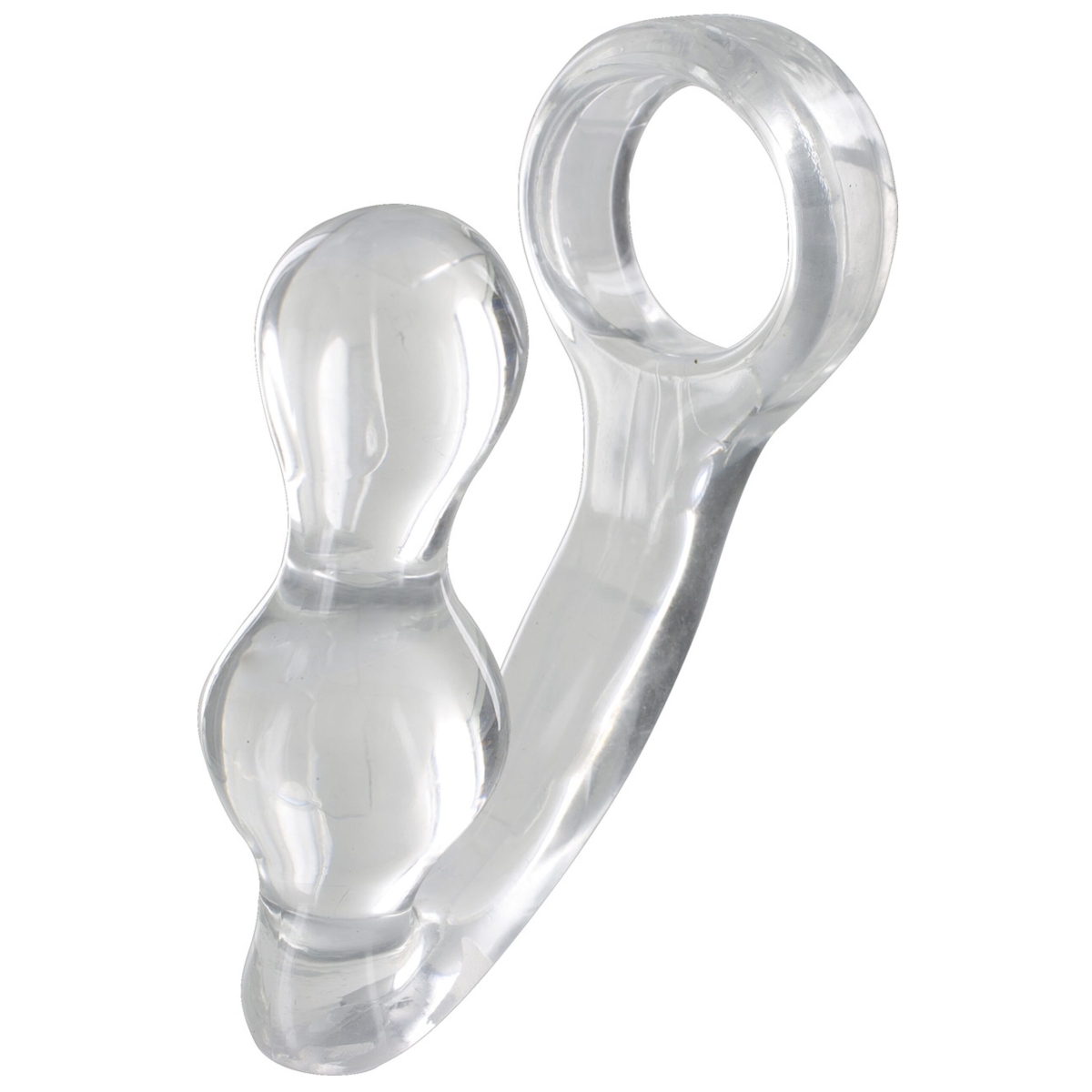 plug cockring power duo 9 x 4cm anneau 40mm transparent scaled