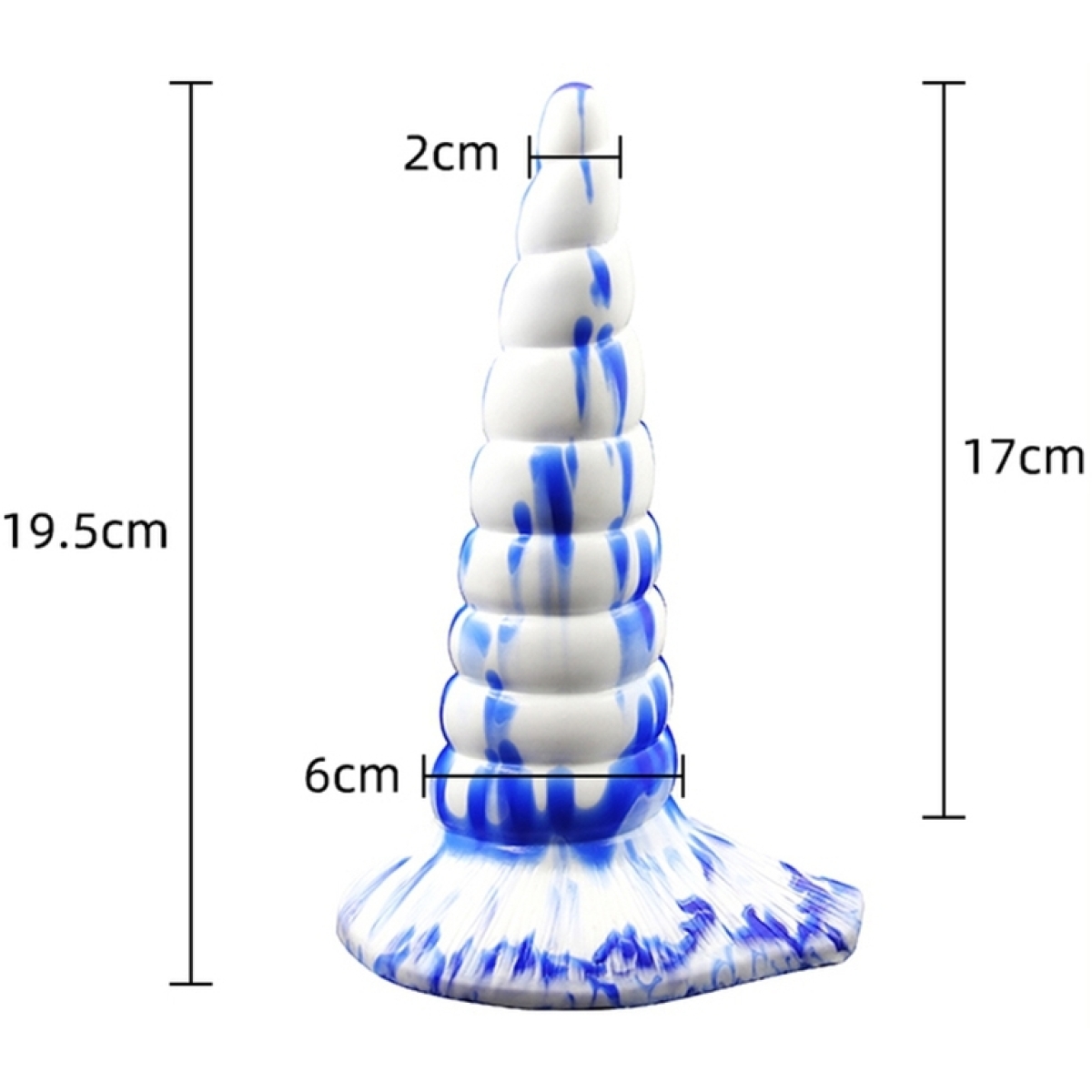 plug couleur unicorn 18 x 6cm bleu blanc 5