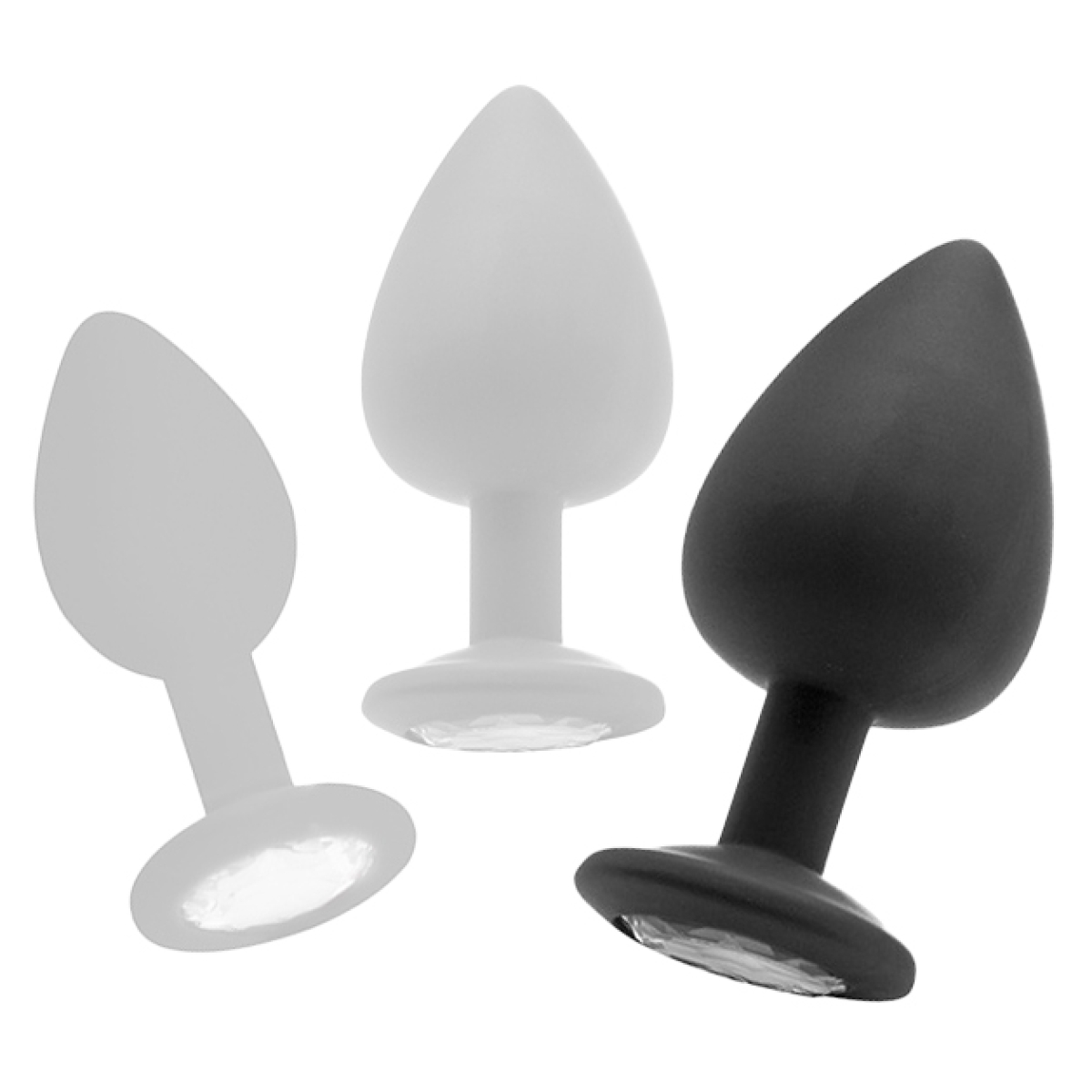 plug diamond extra large 8 x 44 cm noir