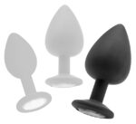 plug diamond extra large 8 x 44 cm noir