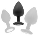 plug diamond large 7 x 35 cm noir