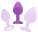 plug diamond large 7 x 35 cm violet