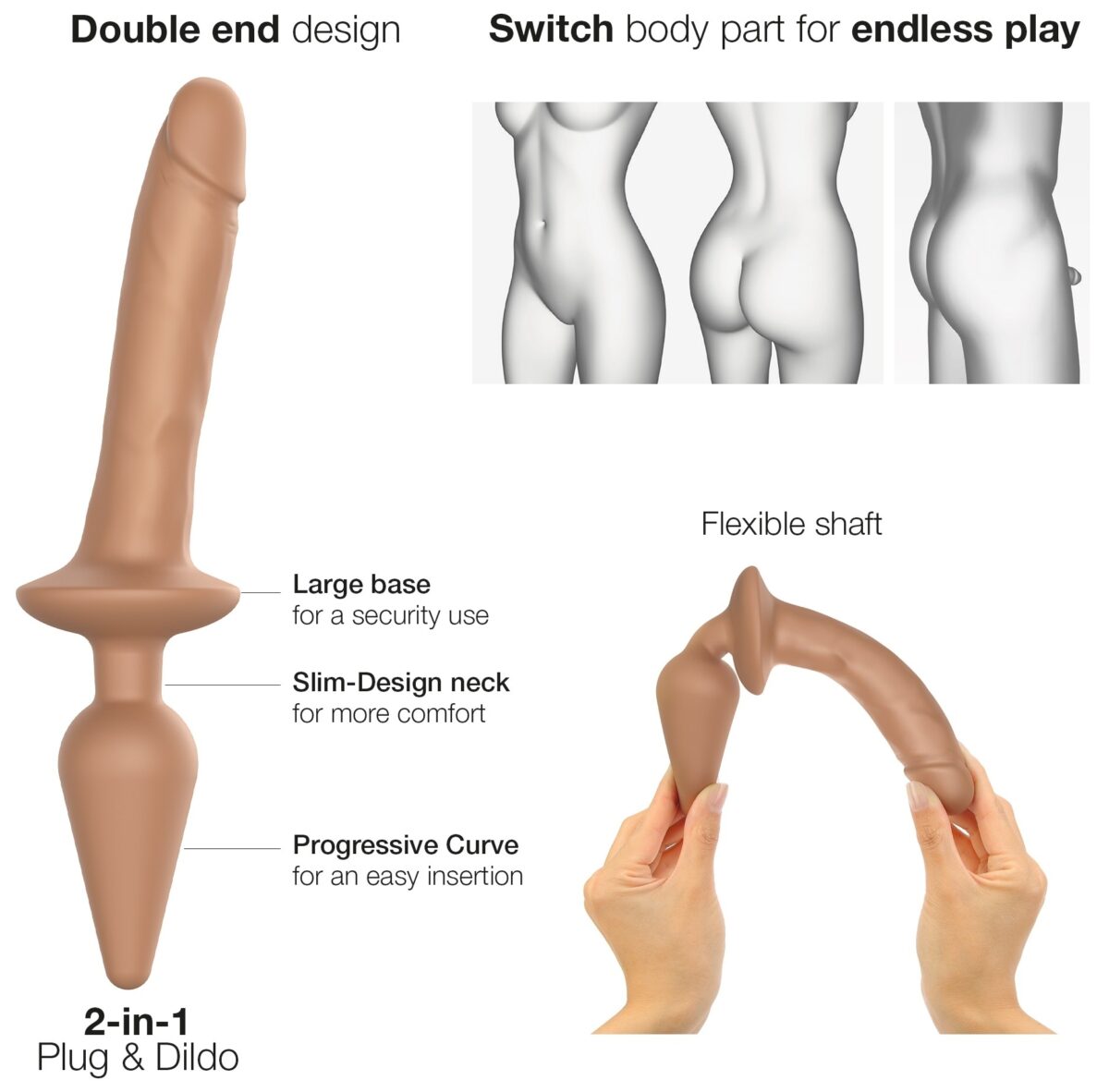 plug dildo switch realistic strap on me l 16 x 34cm 2
