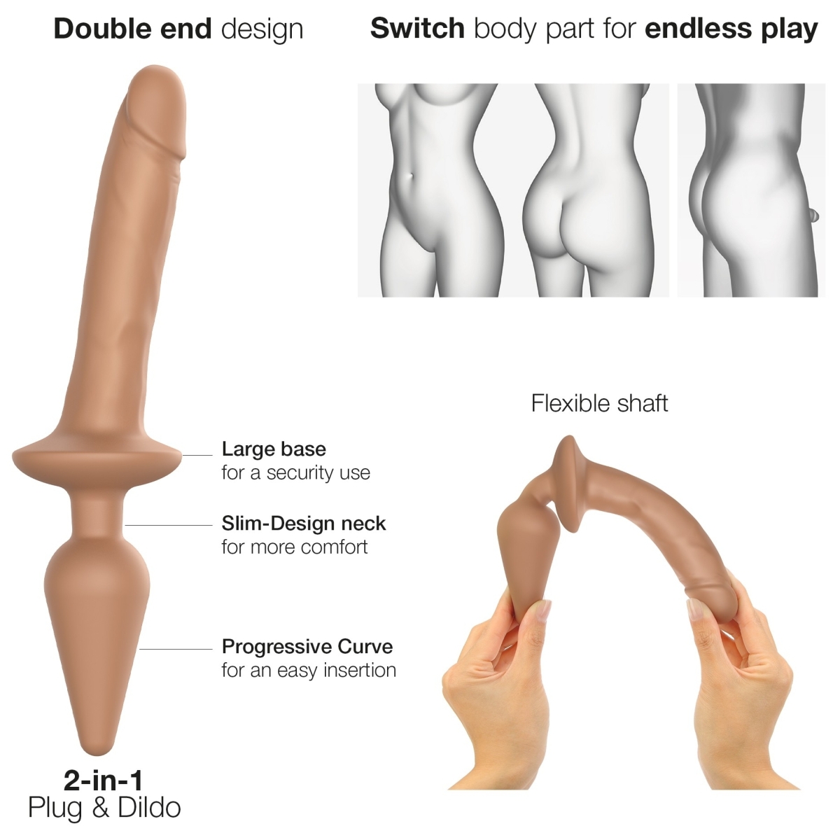 plug dildo switch realistic strap on me l 16 x 34cm 2