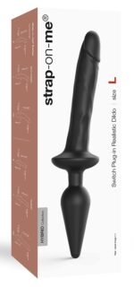 plug dildo switch realistic strap on me l 16 x 34cm noir 1