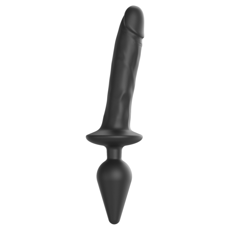 plug dildo switch realistic strap on me l 16 x 34cm noir