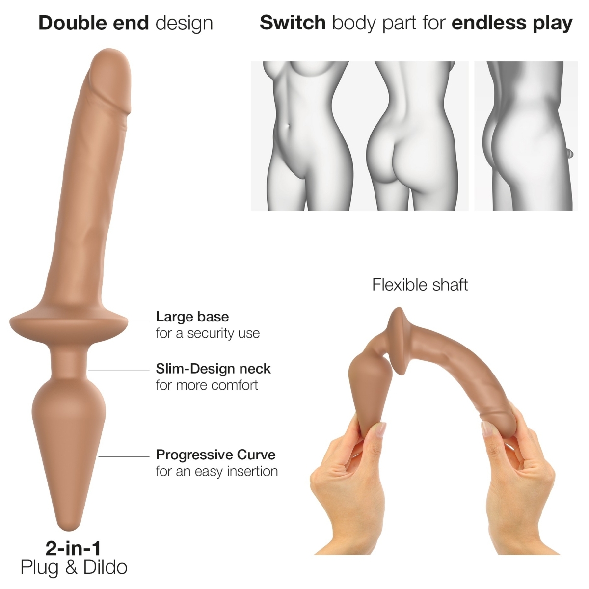plug dildo switch realistic strap on me s 13 x 28cm 2