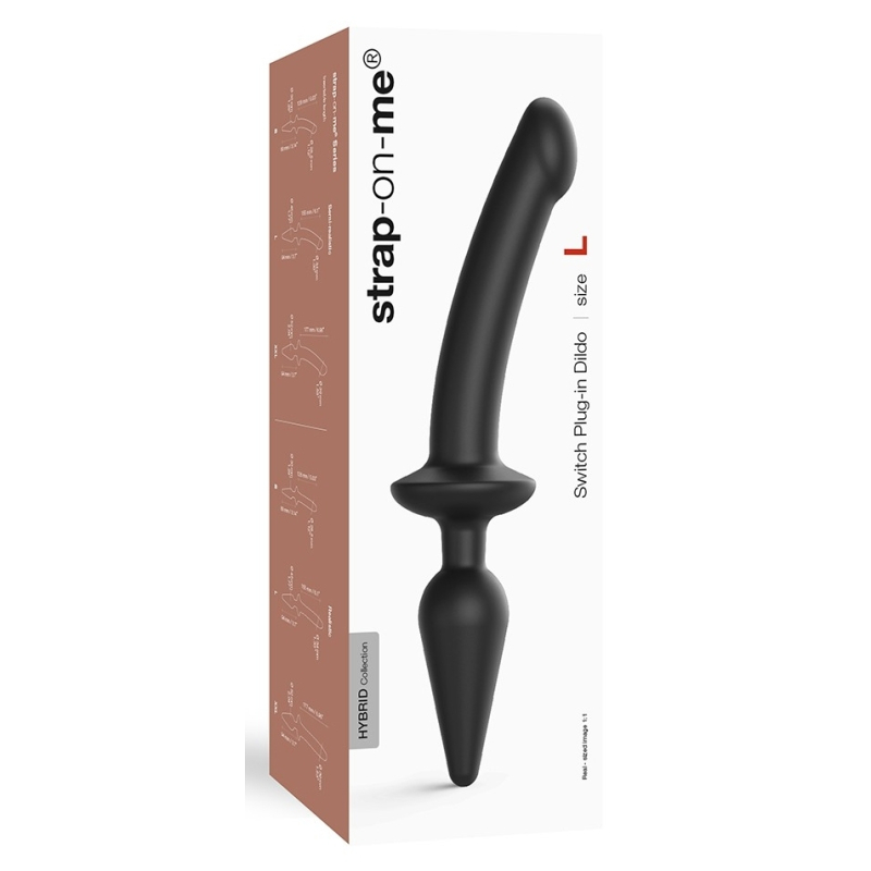 plug dildo switch strap on me l 16 x 34cm noir 1