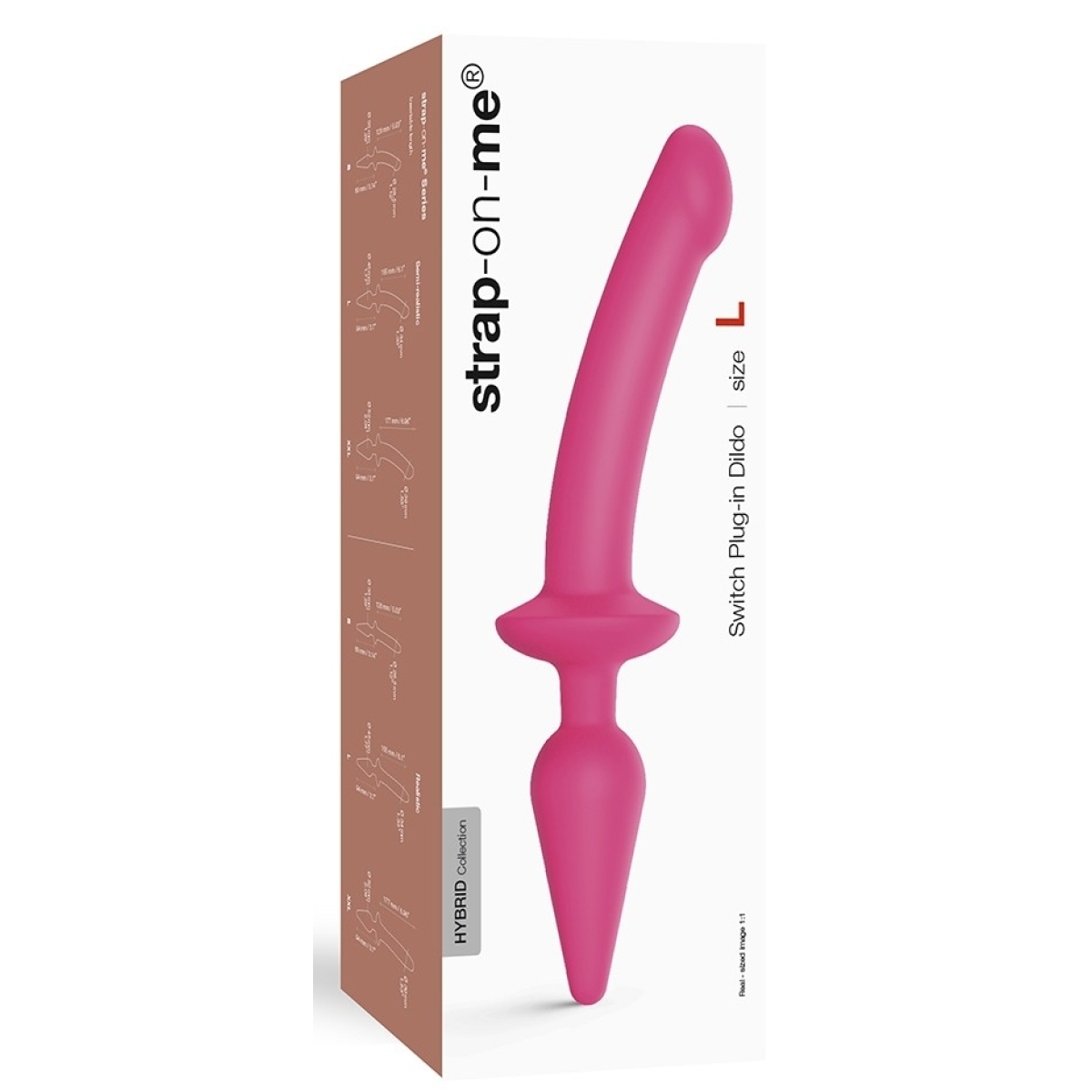 plug dildo switch strap on me s 13 x 28cm rose 1
