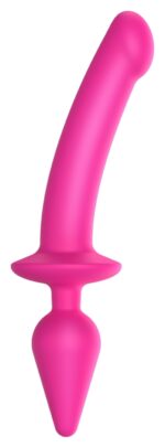 plug dildo switch strap on me s 13 x 28cm rose